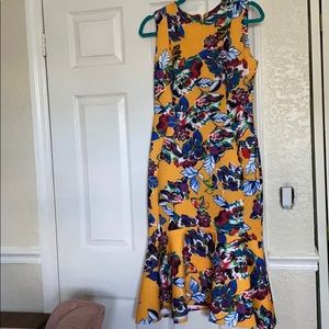 Calvin Klein Peplum Bottom Midi Dress